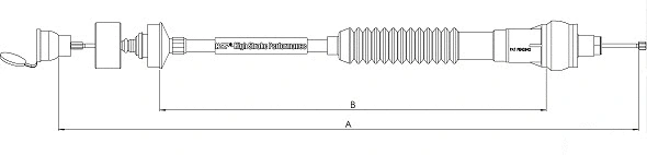 Cable Pull, clutch control (CF00592)