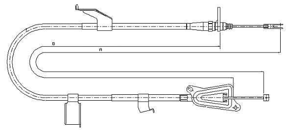 Cable Pull, parking brake (CM11300)