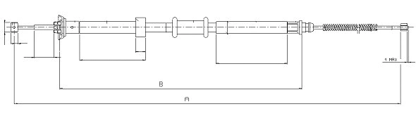 Cable Pull, parking brake (CM03020)