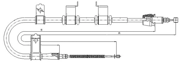 Cable Pull, parking brake (CM06370)