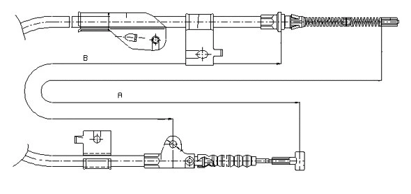 Cable Pull, parking brake (CM11050)