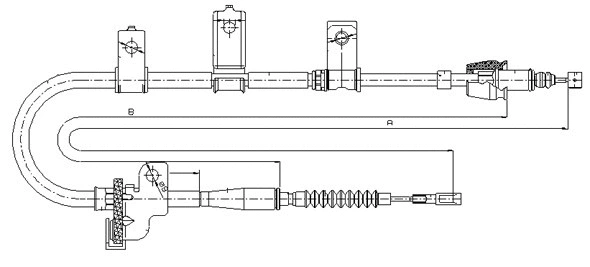 Cable Pull, parking brake (CM07310)