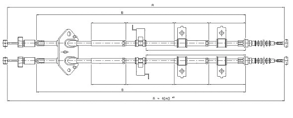 Cable Pull, parking brake (CM08470)