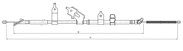 Cable Pull, parking brake (CM17310)