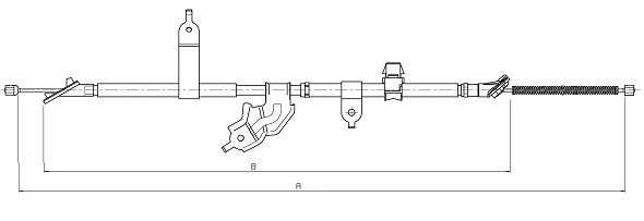 Cable Pull, parking brake (CM17300)
