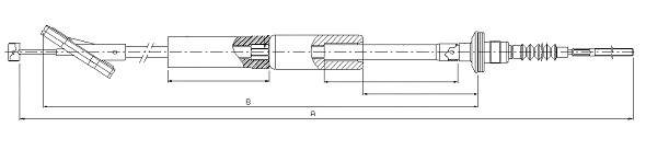 Cable Pull, clutch control (CF01624)