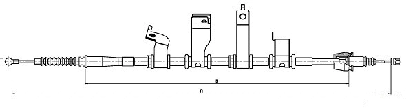 Cable Pull, parking brake (CM07230)