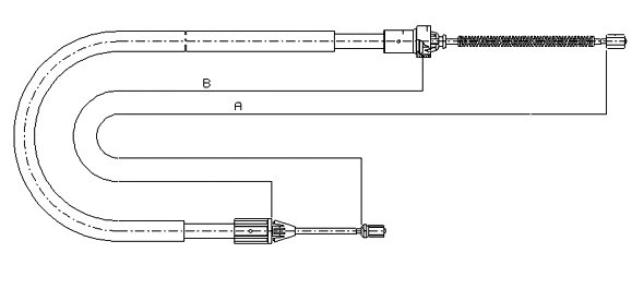 Cable Pull, parking brake (CM14650)