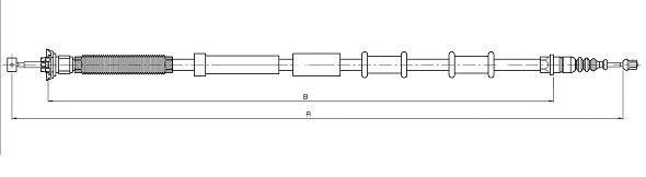 Cable Pull, parking brake (CM02890)