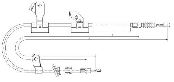 Cable Pull, parking brake (CM21050)