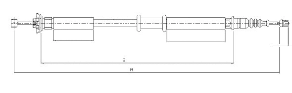 Cable Pull, parking brake (CM03670)