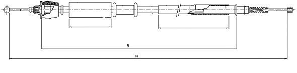 Cable Pull, parking brake (CM15640)