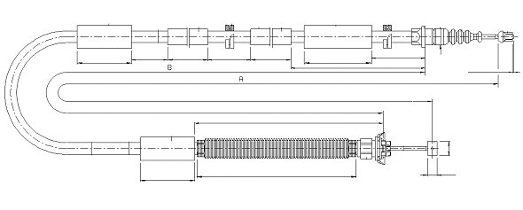 Cable Pull, parking brake (CM02770)
