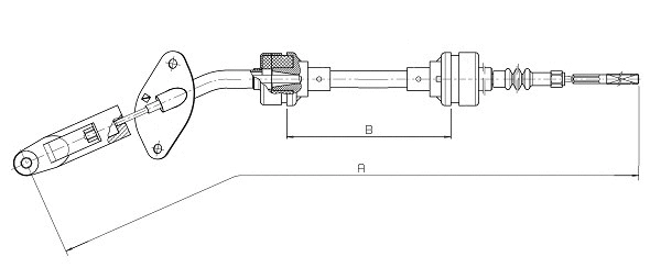Cable Pull, clutch control (CF01880)