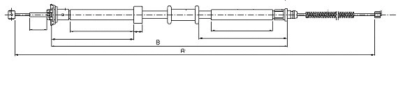 Cable Pull, parking brake (CM03060)