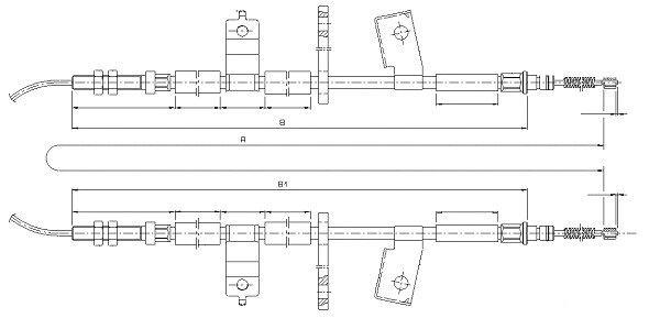 Cable Pull, parking brake (CM01400)