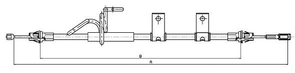 Cable Pull, parking brake (CM03390)