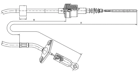 Cable Pull, clutch control (CF01168)