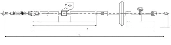 Cable Pull, parking brake (CM01190)