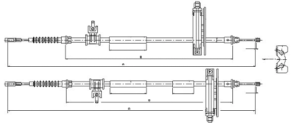 Cable Pull, parking brake (CM04040)