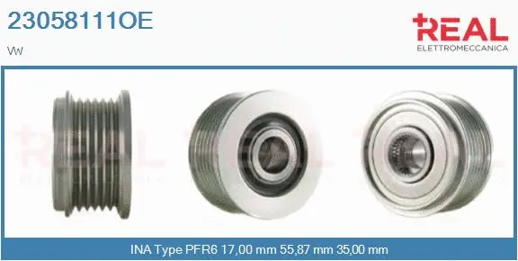 Belt Pulley, alternator (23058111OE)