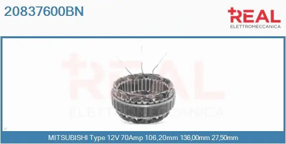 Stator, alternator (20837600BN)