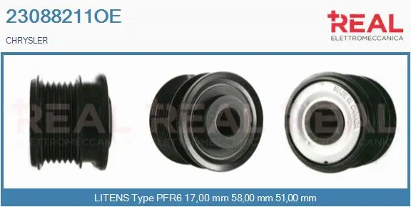 Belt Pulley, alternator (23088211OE)