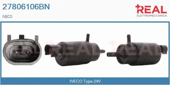 Washer Fluid Pump, window cleaning (27806106BN)