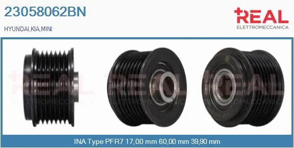 Belt Pulley, alternator (23058062BN)