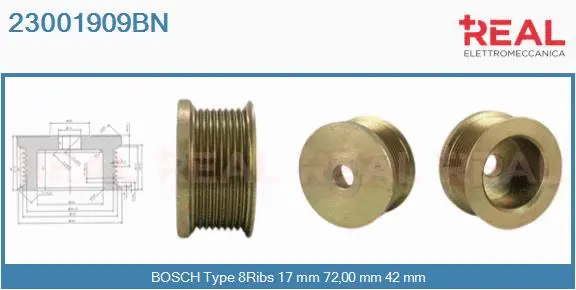 Belt Pulley, alternator (23001909BN)