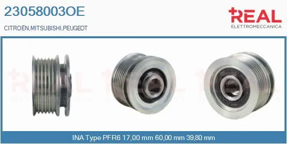 Belt Pulley, alternator (23058003OE)