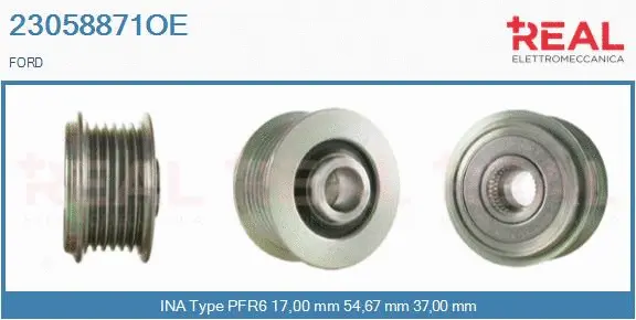 Belt Pulley, alternator (23058871OE)