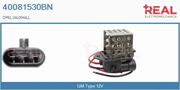 Series resistor, electric motor (radiator fan) (40081530BN)