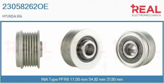 Belt Pulley, alternator (23058262OE)