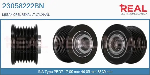 Belt Pulley, alternator (23058222BN)