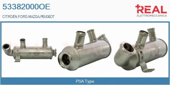Cooler, exhaust gas recirculation (53382000OE)
