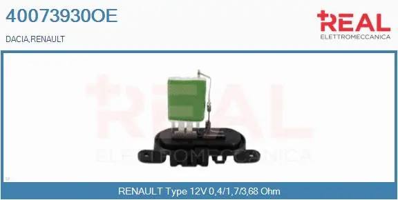 Resistor, interior blower (40073930OE)
