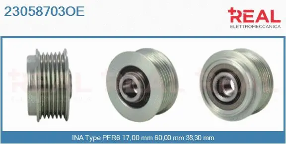 Belt Pulley, alternator (23058703OE)