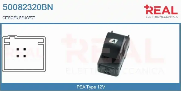 Switch, window regulator (50082320BN)