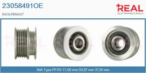 Belt Pulley, alternator (23058491OE)