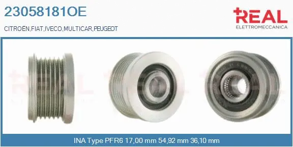 Belt Pulley, alternator (23058181OE)