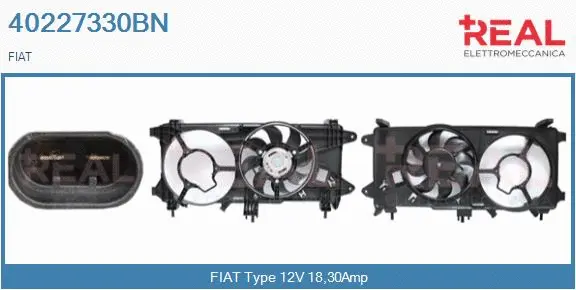 Electric Motor, radiator fan (40227330BN)