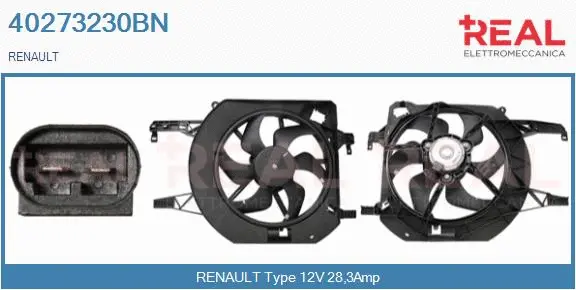 Electric Motor, radiator fan (40273230BN)