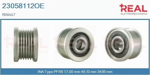 Belt Pulley, alternator (23058112OE)