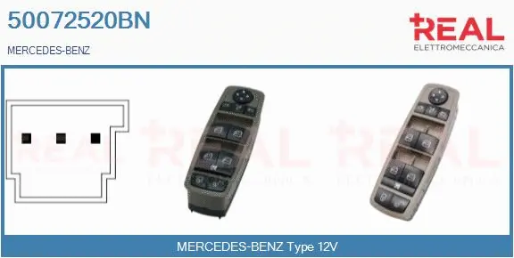 Switch, window regulator (50072520BN)