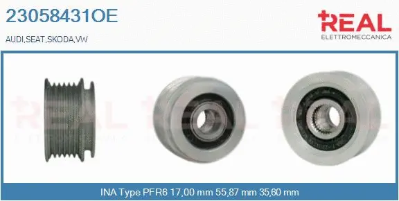 Belt Pulley, alternator (23058431OE)