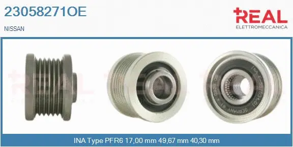 Belt Pulley, alternator (23058271OE)