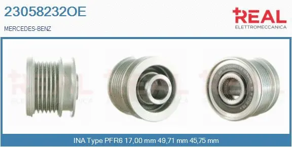 Belt Pulley, alternator (23058232OE)