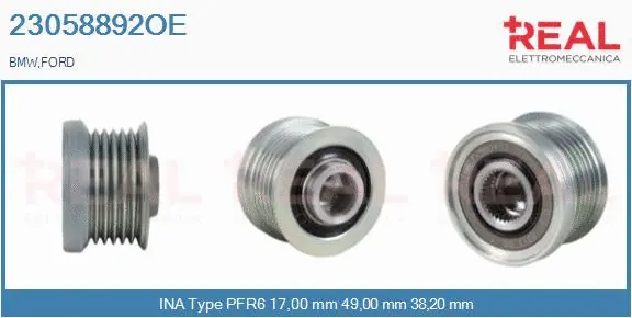 Belt Pulley, alternator (23058892OE)