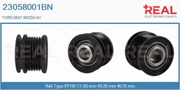 Belt Pulley, alternator (23058001BN)